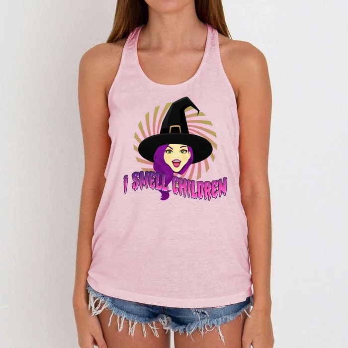 Funny Halloween Witch I Smell Children Women's Knotted Racerback Tank