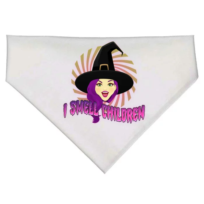 Funny Halloween Witch I Smell Children USA-Made Doggie Bandana