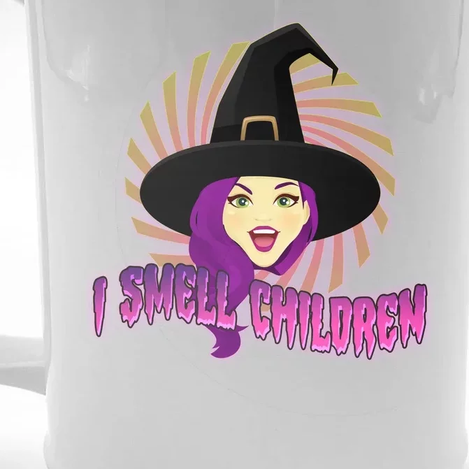 Funny Halloween Witch I Smell Children Front & Back Beer Stein