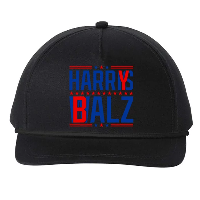 Funny Harris Walz 24 Harry Balz 2024 Meme Democratics Vote Snapback Five-Panel Rope Hat