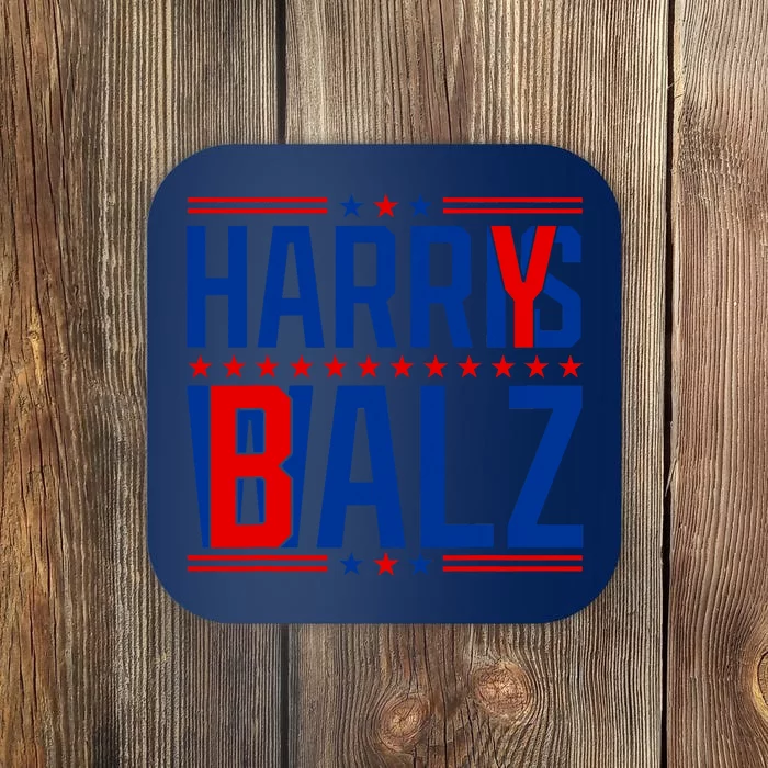 Funny Harris Walz 24 Harry Balz 2024 Meme Democratics Vote Coaster