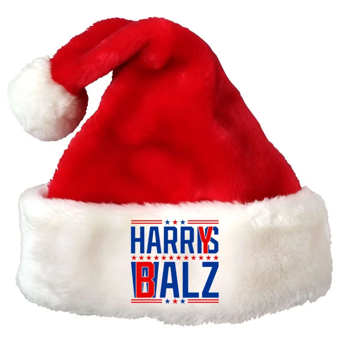 Funny Harris Walz 24 Harry Balz 2024 Meme Democratics Vote Premium Christmas Santa Hat