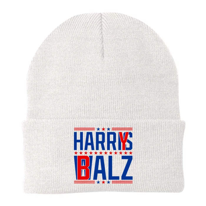 Funny Harris Walz 24 Harry Balz 2024 Meme Democratics Vote Knit Cap Winter Beanie