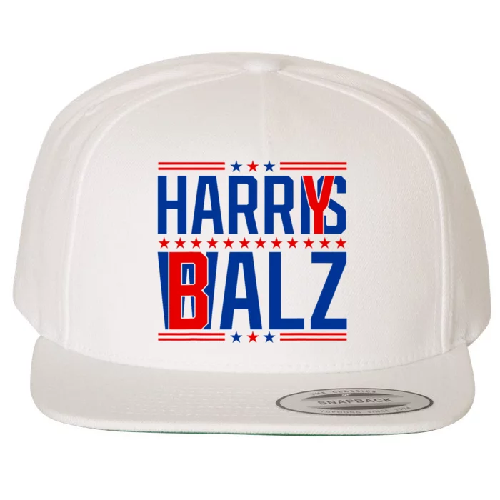 Funny Harris Walz 24 Harry Balz 2024 Meme Democratics Vote Wool Snapback Cap