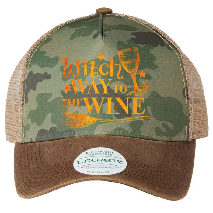 Funny Halloween Witch Way To The Wine Wine Halloween Great Gift Legacy Tie Dye Trucker Hat