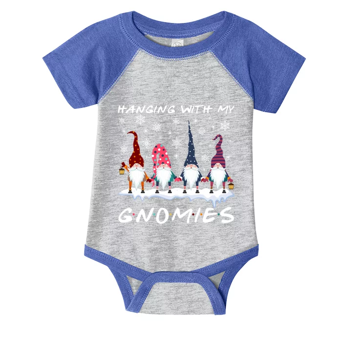 Funny Hanging With My Gnomies Christmas Great Gift Infant Baby Jersey Bodysuit