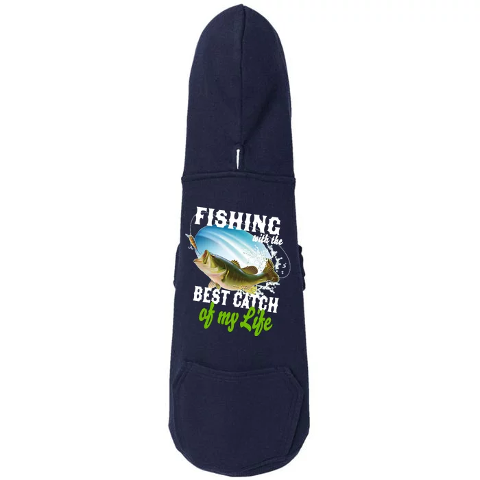 Fishing Husband Wife Marriage Doggie 3-End Fleece Hoodie