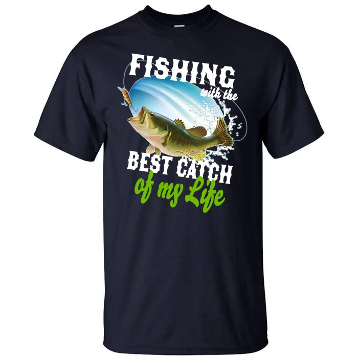 Fishing Husband Wife Marriage Tall T-Shirt