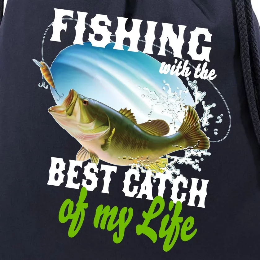 Fishing Husband Wife Marriage Drawstring Bag