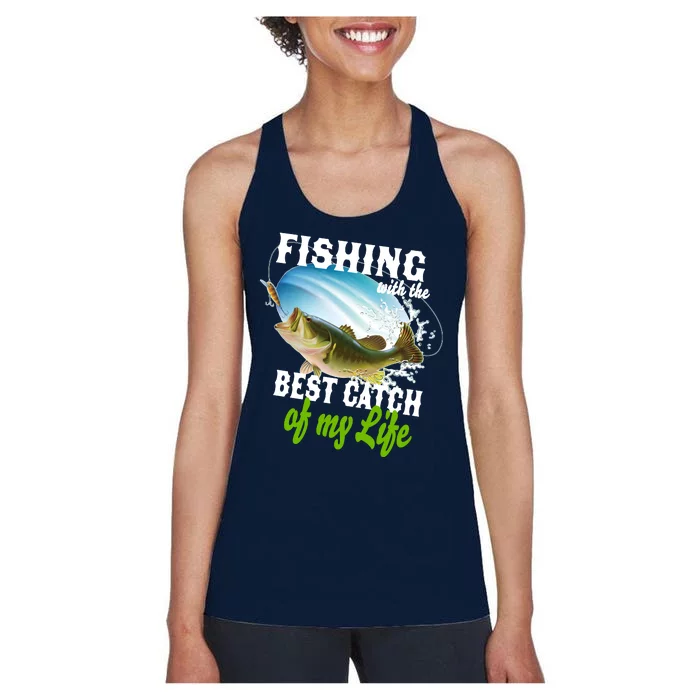 Fishing Husband Wife Marriage Women's Racerback Tank