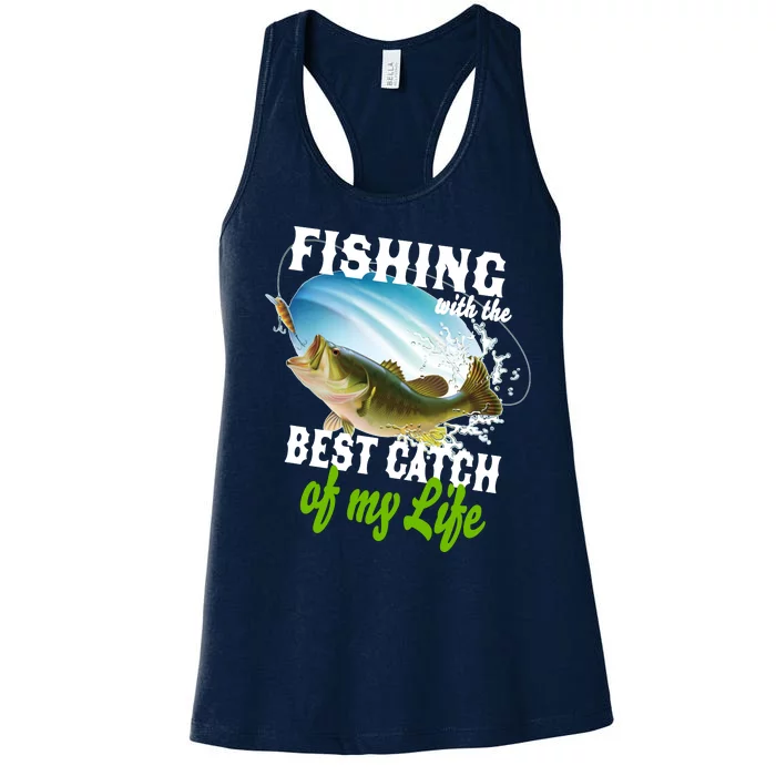 Fishing Husband Wife Marriage Women's Racerback Tank