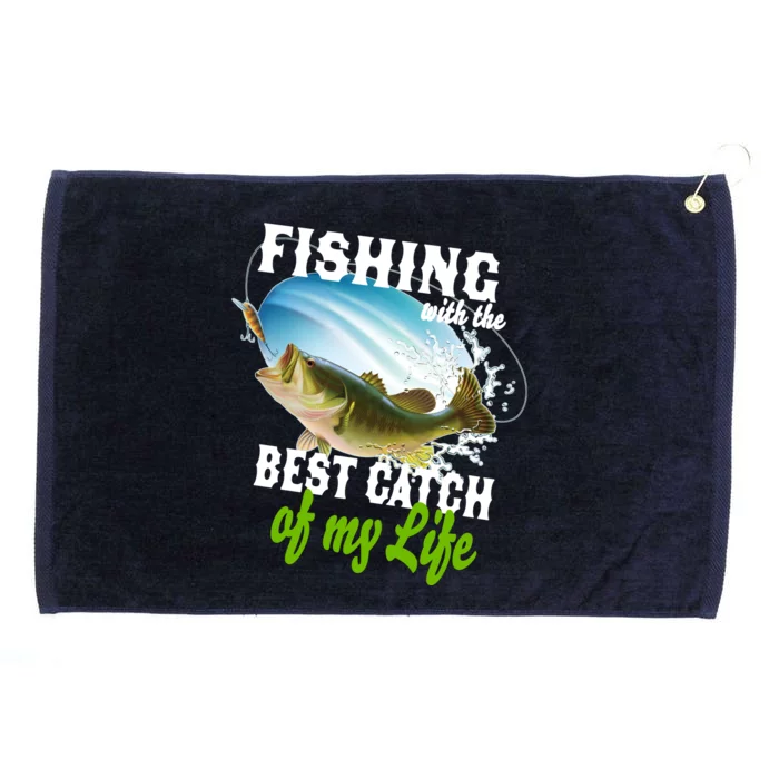 Fishing Husband Wife Marriage Grommeted Golf Towel