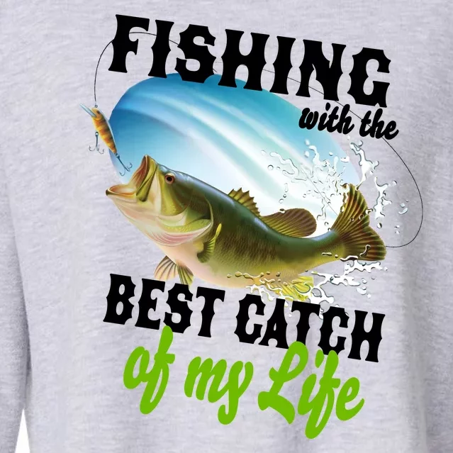 Fishing Husband Wife Marriage Cropped Pullover Crew