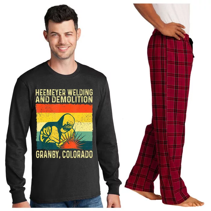 Funny Heemeyer Welding And Demolition Granby Vintage Long Sleeve Pajama Set