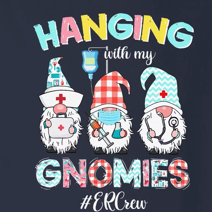 Funny Hanging With My ER Crew Gnomies Nursing Nurses Day Toddler Long Sleeve Shirt