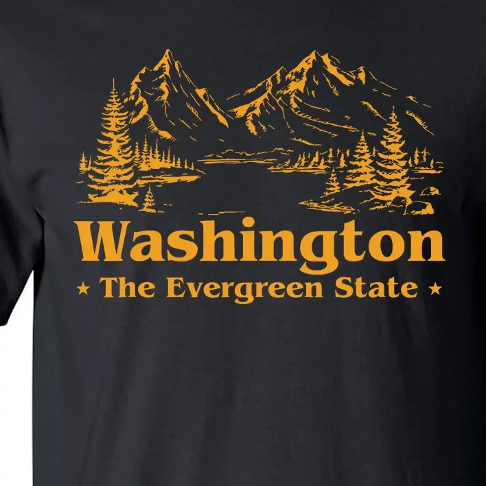 Funny Home Washington The Evergreen State Tall T-Shirt