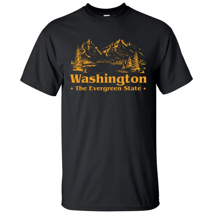 Funny Home Washington The Evergreen State Tall T-Shirt