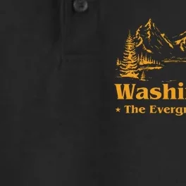 Funny Home Washington The Evergreen State Dry Zone Grid Performance Polo