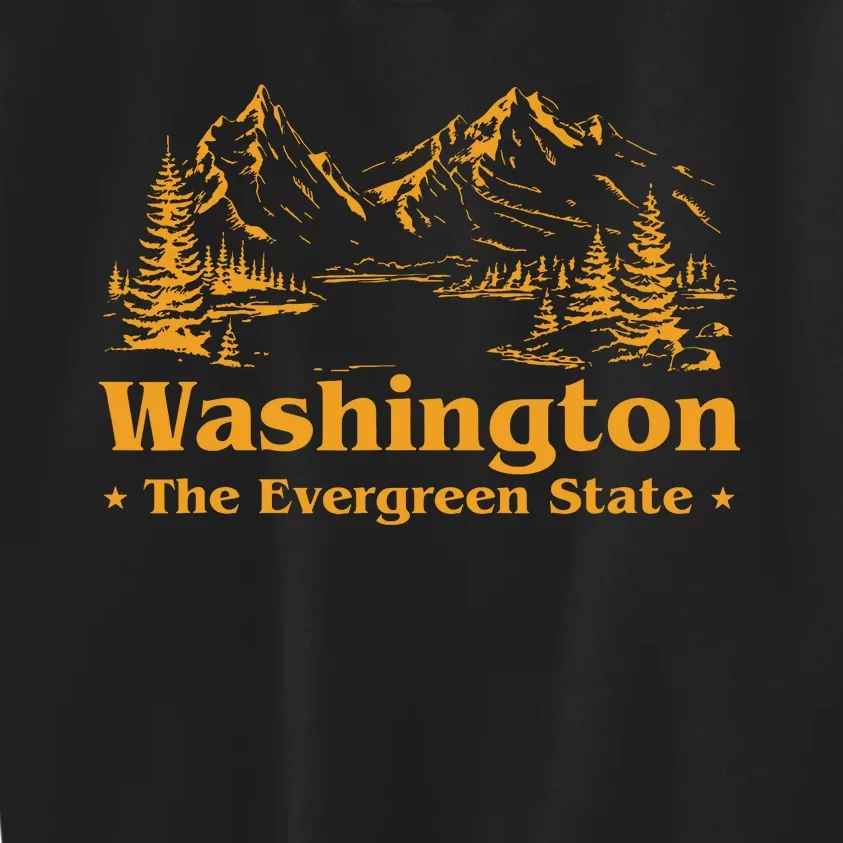 Funny Home Washington The Evergreen State Kids Sweatshirt