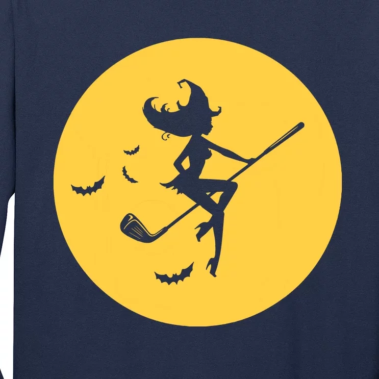 Funny Halloween Witch Golf Stick Golfer Golfing Premium Long Sleeve Shirt