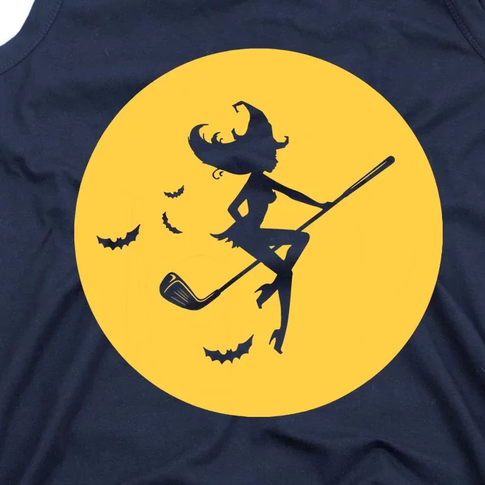 Funny Halloween Witch Golf Stick Golfer Golfing Premium Tank Top