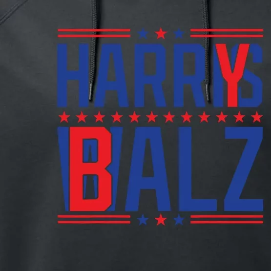 Funny Harris Walz 24 Harry Balz 2024 Meme Democratics Vote Performance Fleece Hoodie