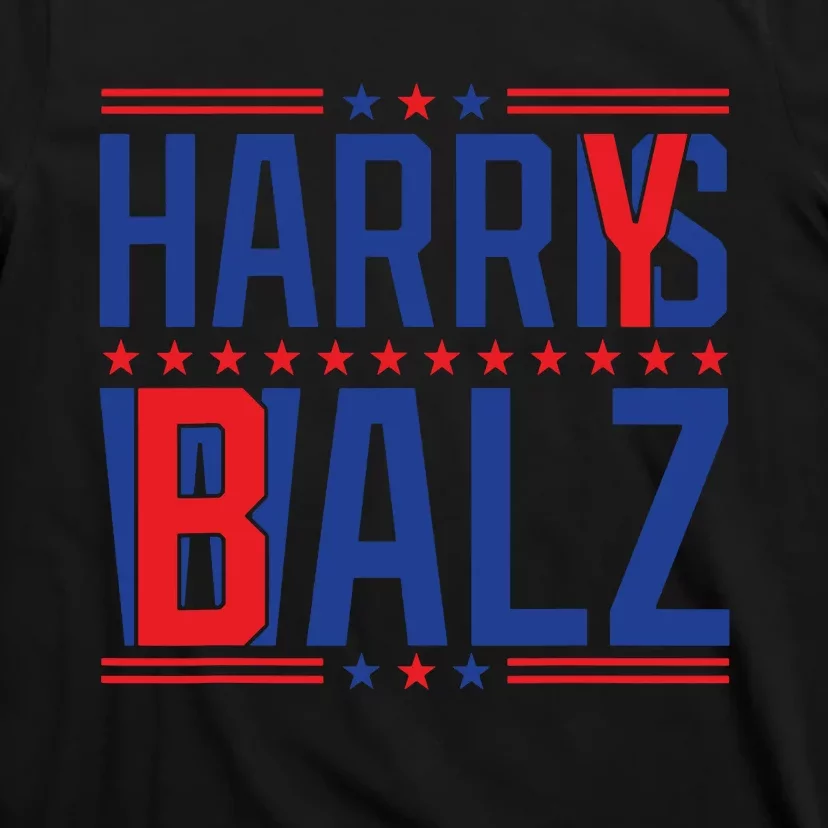 Funny Harris Walz 24 Harry Balz 2024 Meme Democratics Vote T-Shirt