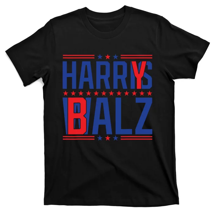 Funny Harris Walz 24 Harry Balz 2024 Meme Democratics Vote T-Shirt