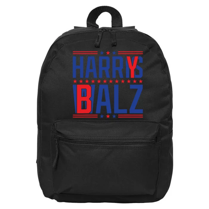 Funny Harris Walz 24 Harry Balz 2024 Meme Democratics Vote 16 in Basic Backpack