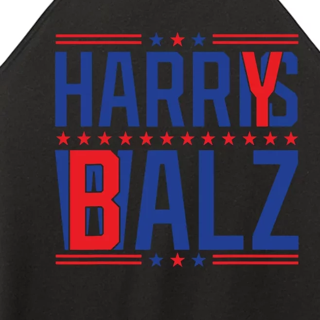 Funny Harris Walz 24 Harry Balz 2024 Meme Democratics Vote Women’s Perfect Tri Rocker Tank