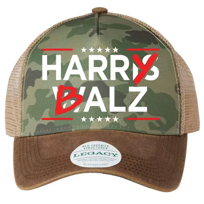 Funny Harris Walz 24 Harry Balz 2024 Meme Kamala Harris Legacy Tie Dye Trucker Hat