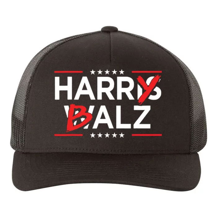 Funny Harris Walz 24 Harry Balz 2024 Meme Kamala Harris Yupoong Adult 5-Panel Trucker Hat