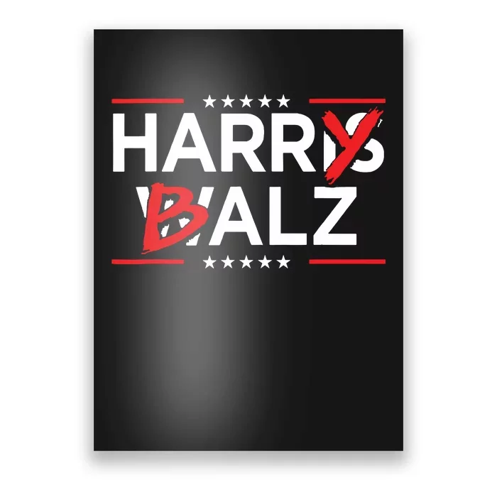 Funny Harris Walz 24 Harry Balz 2024 Meme Kamala Harris Poster