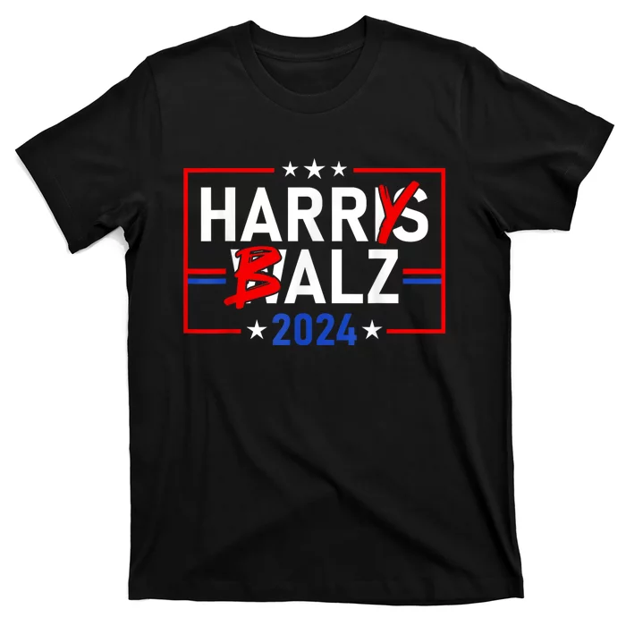 Funny Harris Walz 24 Harry Balz 2024 Meme Democratics Vote T-Shirt