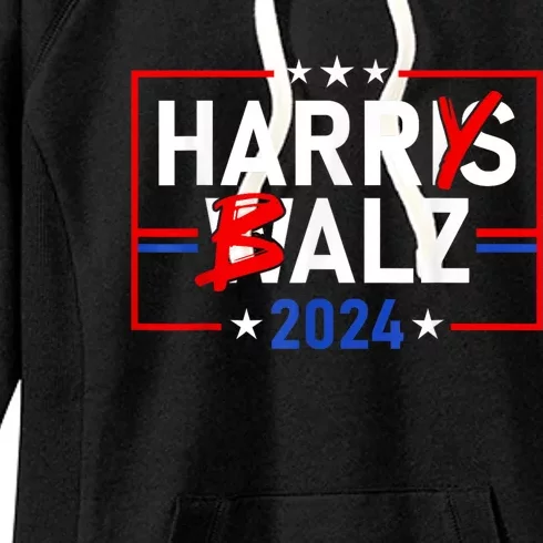 Funny Harris Walz 24 Harry Balz 2024 Meme Democratics Vote Women's Fleece Hoodie