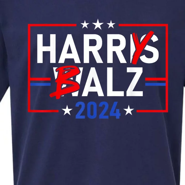 Funny Harris Walz 24 Harry Balz 2024 Meme Democratics Vote Sueded Cloud Jersey T-Shirt