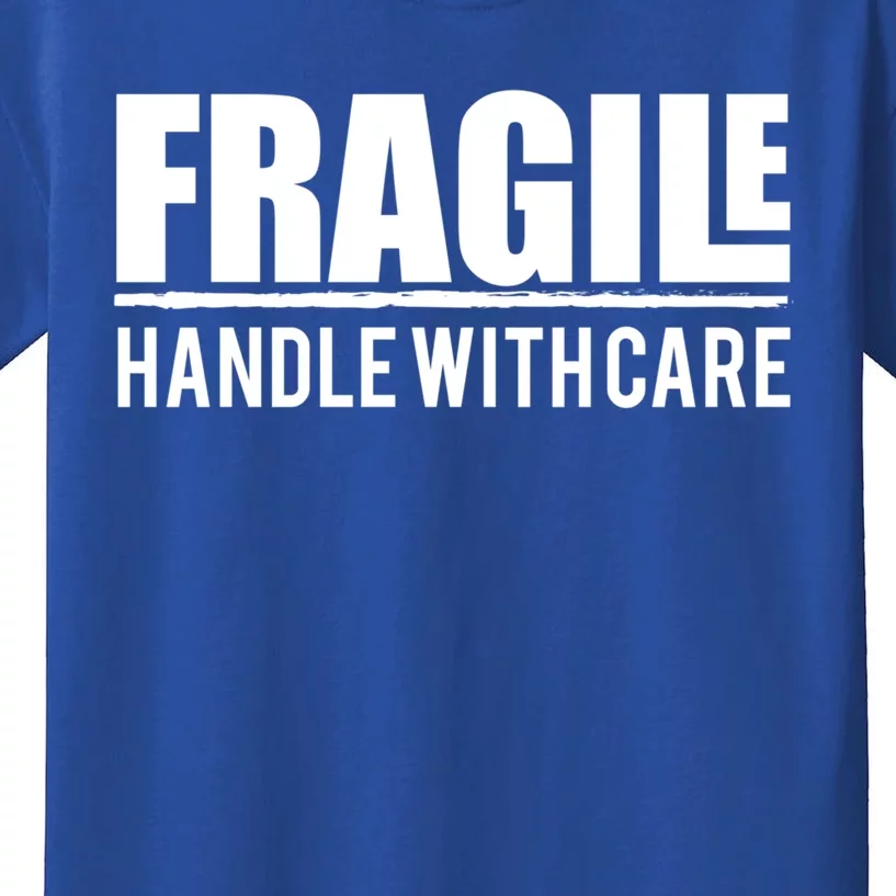 Fragile Handle With Care Funny Package Costume Design Gift Kids T-Shirt