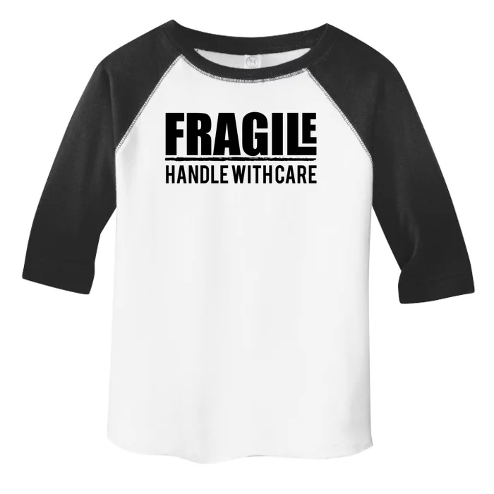 Fragile Handle With Care Funny Package Costume Design Gift Toddler Fine Jersey T-Shirt