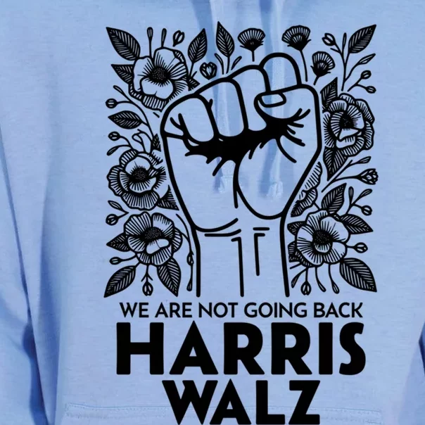 Floral Harris Walz We Are Not Going Back Gift Unisex Surf Hoodie