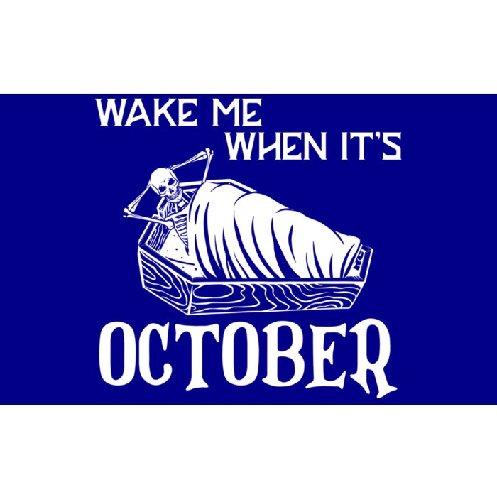 Funny Halloween Wake Me When Its October Design Gift Bumper Sticker