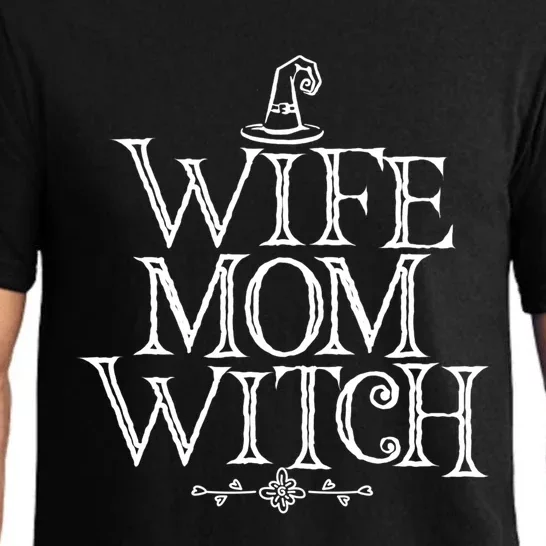 Funny Halloween Wife Mom Witch Gift Pajama Set