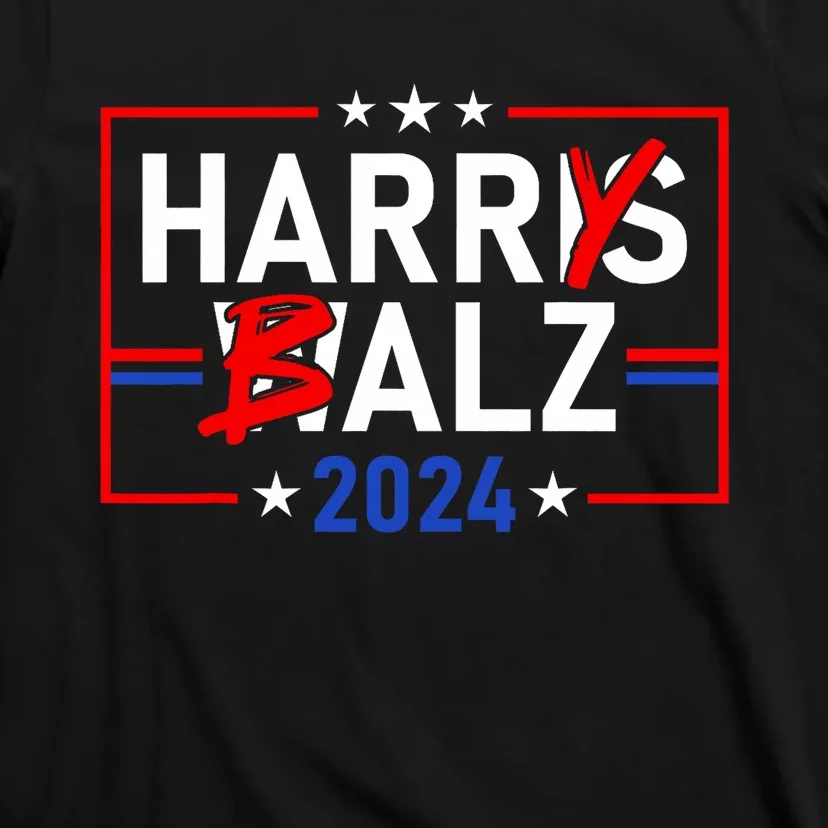 Funny Harris Walz 24 Harry Balz 2024 Meme Democratics Vote T-Shirt