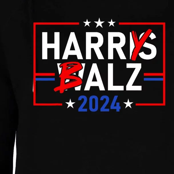 Funny Harris Walz 24 Harry Balz 2024 Meme Democratics Vote Womens Funnel Neck Pullover Hood