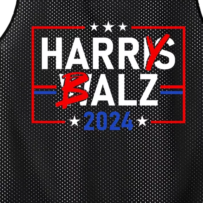 Funny Harris Walz 24 Harry Balz 2024 Meme Democratics Vote Mesh Reversible Basketball Jersey Tank