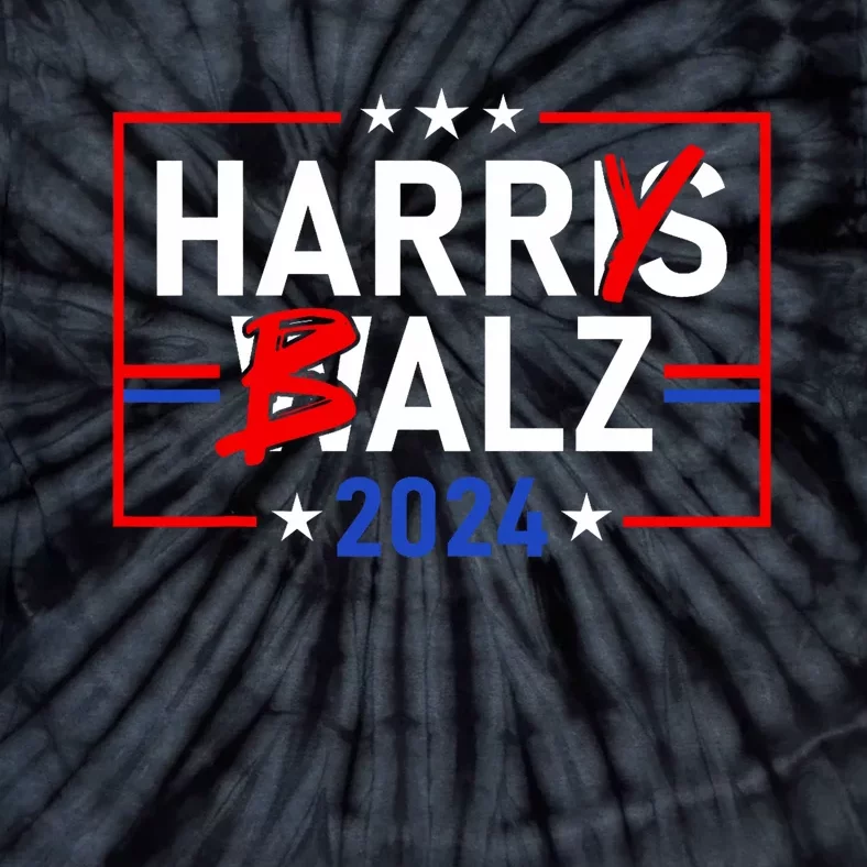 Funny Harris Walz 24 Harry Balz 2024 Meme Democratics Vote Tie-Dye T-Shirt