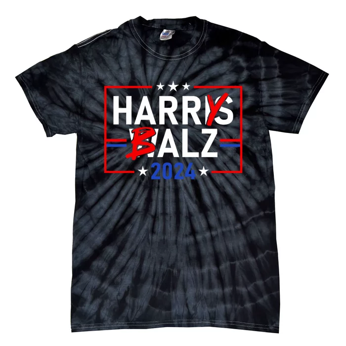 Funny Harris Walz 24 Harry Balz 2024 Meme Democratics Vote Tie-Dye T-Shirt