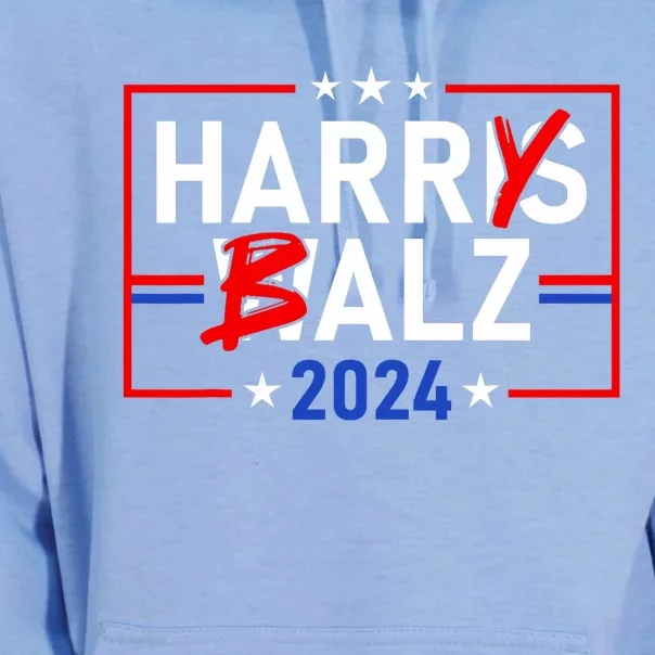 Funny Harris Walz 24 Harry Balz 2024 Meme Democratics Vote Unisex Surf Hoodie