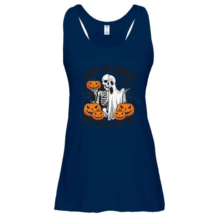 Funny Halloween You Scared Boo Sheet Off Me Ladies Essential Flowy Tank