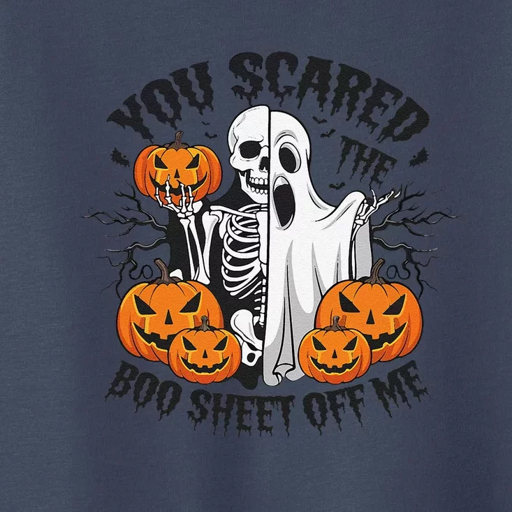 Funny Halloween You Scared Boo Sheet Off Me Toddler T-Shirt