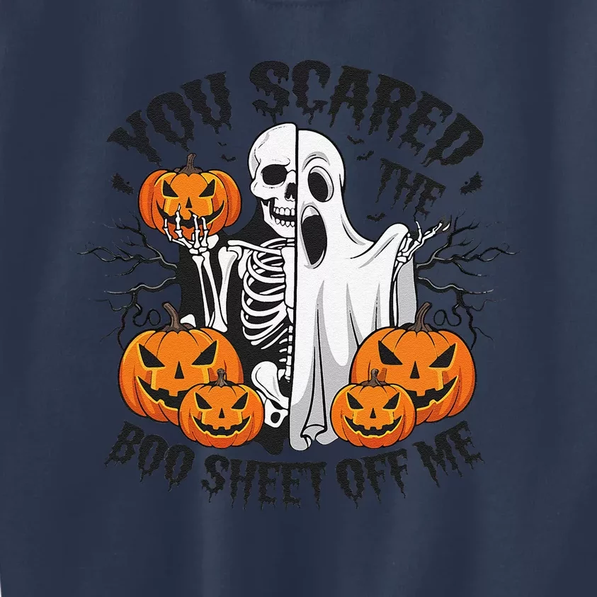 Funny Halloween You Scared Boo Sheet Off Me Kids Sweatshirt